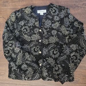 Norton McNaughton Black and Gold JacketVintage 90's Norton McNaughton black